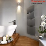 Sche - serviettes lectrique thermor symphonik gris roche - 1750w (700 + 1000) mt  droite - 490613 ...