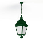 Suspension avenue 3 n1 led warm vert 067 diffuseur opale - pradier 103204067