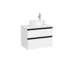 The gap meuble 2t pour vasque À poser 600 mm blanc mat / poignées noires - roca a851500509 The gap meuble 2t pour vasque À poser 600 mm blanc mat / poignées noires - roca a851500509