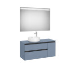 The gap pack pour vasque  poser  gauche 1100mm bleu mat / poignes noires - roca a851536548