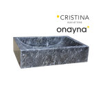 Vasque en pierre rectangulaire 110 / 45 / 10 cm noir marbré - cristina ondyna uc3111007 Vasque en pierre rectangulaire 110 / 45 / 10 cm noir marbré - cristina ondyna uc3111007