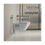 Wc confort pmr 70x36 cramique blanc brillant - cristina ondyna wcct703601