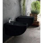 Wc suspendu avec abattant blackmat - cristina ondyna wwl306013