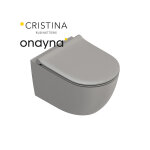 Wc suspendu tonalita 55x35 taupe - cristina ondyna wcsf5532