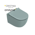 Wc suspendu tonalita 55x35 vert d'eau - cristina ondyna wcsf5528
