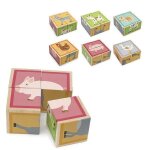 4 cubes puzzles animaux de la ferme scratch - jouets en bois