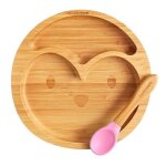 Assiette et cuillère bébé en bambou pingouin bubbaboo® - repas bébé n Assiette et cuillère bébé en bambou pingouin bubbaboo® - repas bébé n