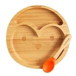 Assiette et cuillère bébé en bambou pingouin bubbaboo® - repas bébé n Assiette et cuillère bébé en bambou pingouin bubbaboo® - repas bébé n