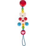 Attache sucette en bois ours petit c?ur heimess - bb bio