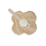 Attache sucette keptin - jr fleur naturel maron - doudou coton bio Attache sucette keptin - jr fleur naturel maron - doudou coton bio
