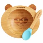 Bol et cuillère bébé en bambou panda bubbaboo® - repas bébé nomade Bol et cuillère bébé en bambou panda bubbaboo® - repas bébé nomade