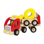 Camion plateau pelleteuse goki - jouets en bois