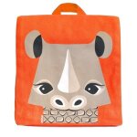 Cartable maternelle coton bio orange rhinoceros - coq en pte mibo