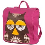 Cartable sac � dos maternelle prune chouette - coq en p�te�