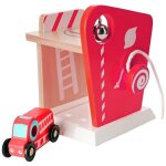 Caserne de pompier & camion boikido - jouet en bois