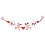 Cha�ne poussette avec clips mes souris roses heimess - jouets en bois