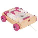 Chariot à tirer en bois cubes & formes construction lifestyle Chariot à tirer en bois cubes & formes construction lifestyle