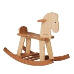 Cheval  bascule bois de bambou everearth - jouets bois