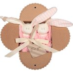 Coffret 2 doudous hochet coton bio keptin - jr little toddel rose Coffret 2 doudous hochet coton bio keptin - jr little toddel rose