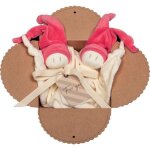 Coffret 2 doudous keptin - jr coton bio zmooz corail large 24 cm -