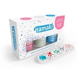 Coffret 3 vernis  ongles pelable  base d'eau rose - blanc - bleu n