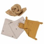 Coffret cadeau de naissance doudou & lange ours abeille fabelab® Coffret cadeau de naissance doudou & lange ours abeille fabelab®