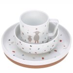 Coffret vaisselle b�b� en porcelaine tiny farmer mouton & oie l