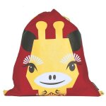 Coq en pâte sac de gym maternelle rouge girafe - mibo® Coq en pâte sac de gym maternelle rouge girafe - mibo®