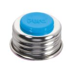 Couvercle inox et silicone bleu pour biberon & gourde pura -