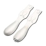 Couverts bb 2 pices acier inoxydable ours - ekoimport