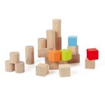 Cubes et formes en bois scratch (leste pour chariot de marche) -