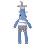 Doudou attache sucette hippo jojo 25 cm apple park? - jouets bio a