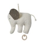 Doudou boite à musique éléphant coton organic bio elephant blanc 16 c Doudou boite à musique éléphant coton organic bio elephant blanc 16 c