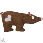Doudou bouillotte efie noyaux cerises ours brun 39 cm - doudou bio Doudou bouillotte efie noyaux cerises ours brun 39 cm - doudou bio