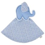Doudou lphant bleu goki 'le petit' oeko - tex 27cm - doudou goki