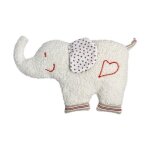 Doudou hochet efie elephant coloré 20 cm coton bio organique - Doudou hochet efie elephant coloré 20 cm coton bio organique -