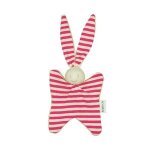 Doudou hochet keptin - jr lapin rabby fuschia - doudou ecologique