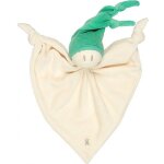 Doudou keptin - jr coton bio zmooz large ecru & bonnet vert d'eau