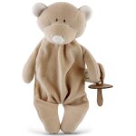 Doudou ourson bio attache ttine wooly organic coton bio 25cm - d