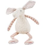Doudou peluche coton bio lapin jonathan rouge 38 cm - doudou bio
