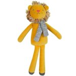 Doudou peluche coton bio lion 28cm albetta - doudou lion