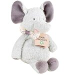 Doudou peluche coton bio medium �l�phant 25cm tikiri� - jouet bio