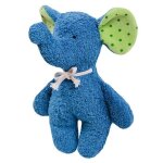 Doudou peluche efie petit elephant bleu 20 cm - jouet bio gots Doudou peluche efie petit elephant bleu 20 cm - jouet bio gots