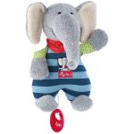 Doudou peluche musicale elephant coton lolo lombardo 22cm sigikid�
