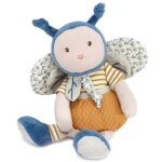 Doudou peluche pollen l'abeille 30cm coton bio doudou et compagnie® Doudou peluche pollen l'abeille 30cm coton bio doudou et compagnie®
