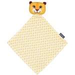 Doudou plat 28cm coton bio lion coq en pte - cartable coton bio