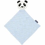 Doudou plat 28cm coton bio panda coq en p�te� - doudou coton bio