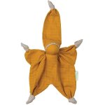 Doudou plat bébé hoppa® lutin sisco mousseline ocre 24cm coton bio g Doudou plat bébé hoppa® lutin sisco mousseline ocre 24cm coton bio g