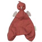 Doudou plat b�b� hoppa� poussin pico mousseline rose cerise 24cm co