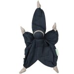 Doudou plat bébé hoppa® sisco mousseline bleu marine 24cm coton bio g Doudou plat bébé hoppa® sisco mousseline bleu marine 24cm coton bio g